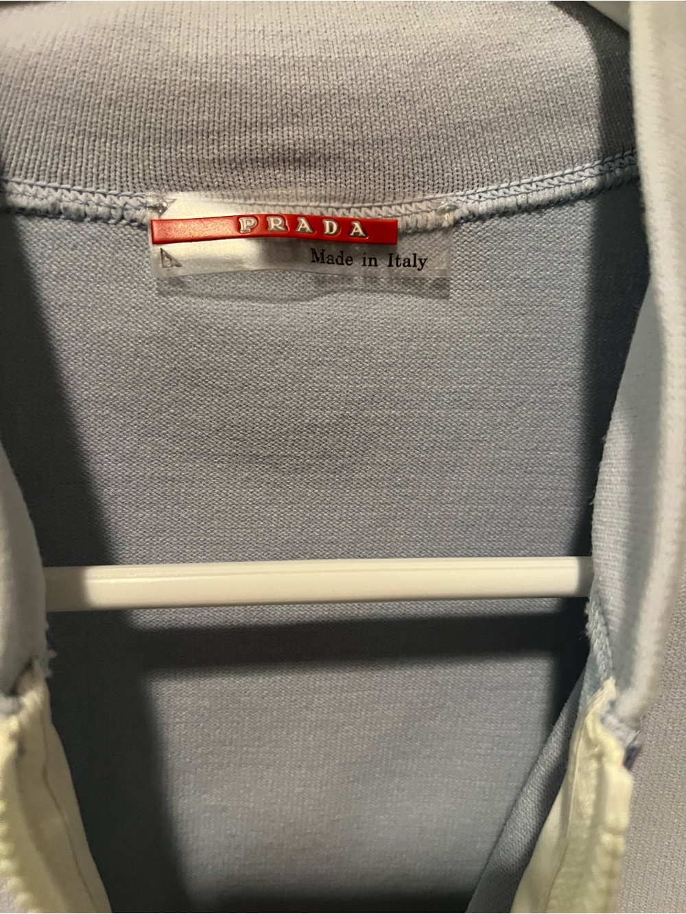 Prada Sport Y2K Ice Blue Jacket with Gold Mesh- US Size 4, Italian Size 40 - Picture 12 of 16